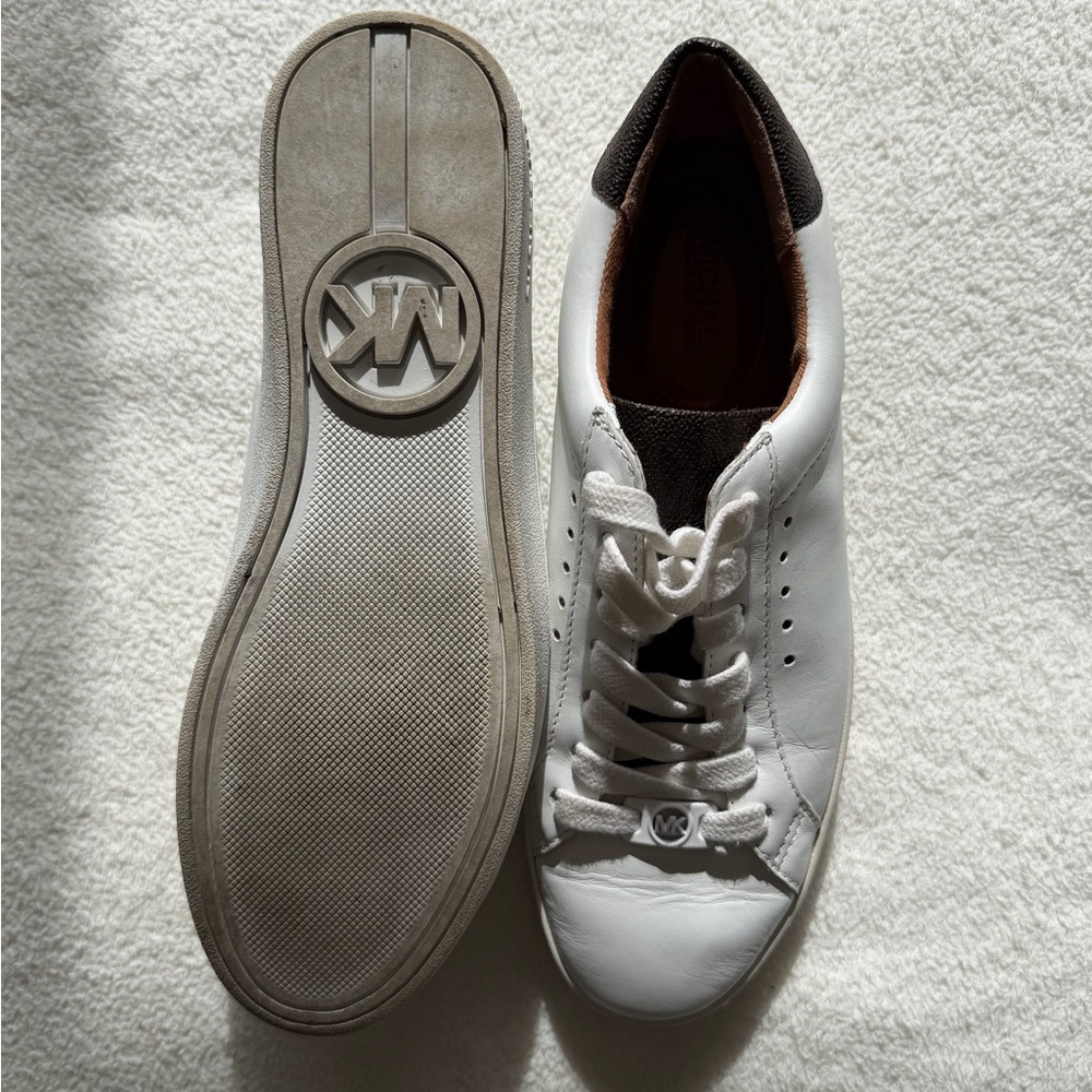 Michael Kors Irving White Leather Lace-Up Sneakers | 7 - Picture 8 of 8